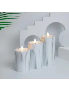 Vela LED Diseño de mármol