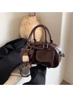 Bolso de mano con bolsillos delanteros